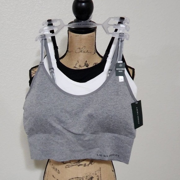 Laura Ashley 3ok longline lounge comfort active bras bralettes plus size 3X new! - Picture 1 of 9